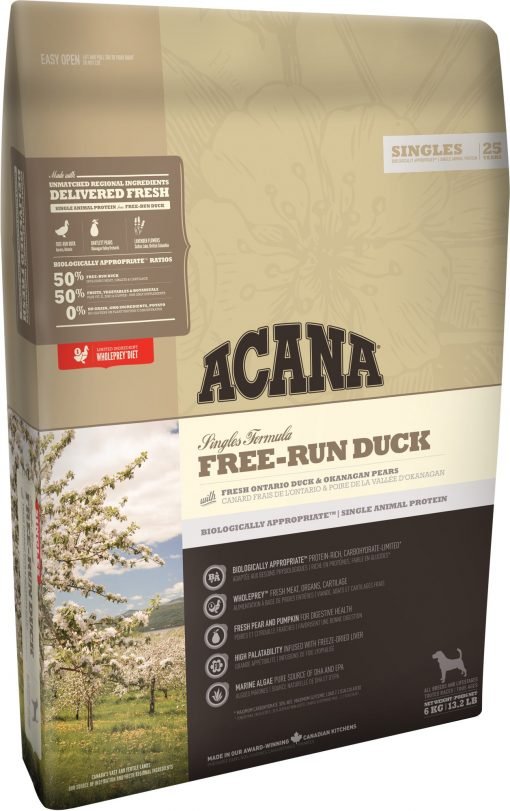 Hrana caini Acana Free Run Duck 11,4 kg singura sursa de proteine rata