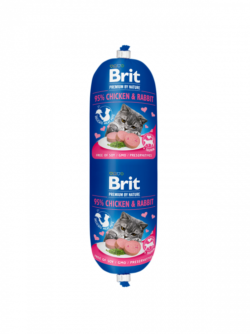 hrana umeda pisici salam brit pui si iepure