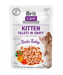 Hrana umeda pisici Brit Care Cat Kitten Fillets in Gravy With Tender Turkey