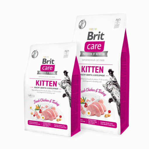 Hrana uscata pisici juniori Brit Care Cat GF Kitten Healthy Growth and Development