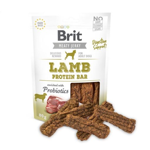 brit jerky lamb protein bar snack pentru caini