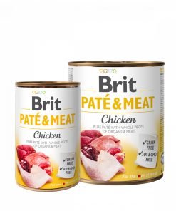 conserva brit pate meat and chicken pentru caini